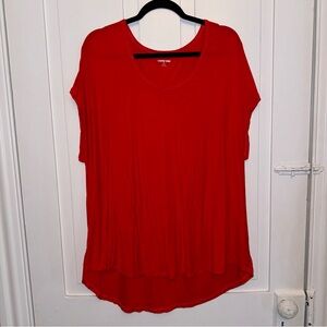 ✨lands' end coral red scoop neck top✨